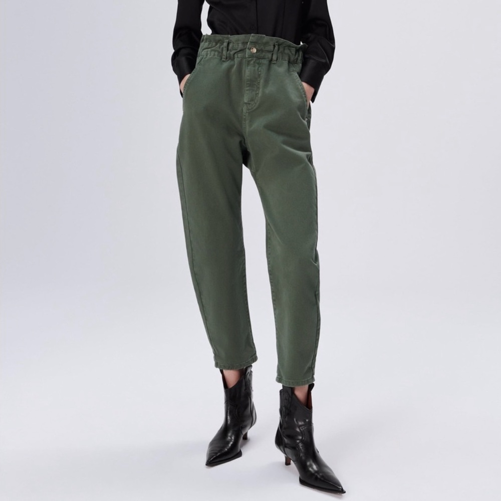 Zara olive green high waisted